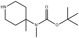 Carbamic acid, N-methyl-N-(4-methyl-4-piperidinyl)-, 1,1-dimethylethyl ester Structure