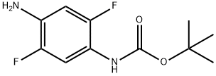Carbamic acid, N-(4-amino-2,5-difluorophenyl)-, 1,1-dimethylethyl ester 구조식 이미지