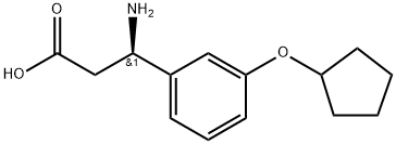 (3R)-3-AMINO-3-(3-CYCLOPENTYLOXYPHENYL)PROPANOIC ACID Structure