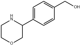 Benzenemethanol, 4-(3-morpholinyl)- Structure