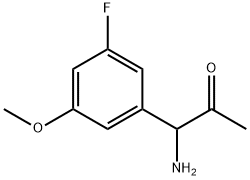 1-AMINO-1-(3-FLUORO-5-METHOXYPHENYL)PROPAN-2-ONE Structure