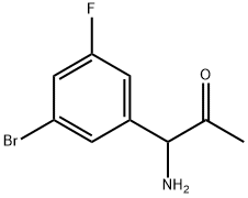 1-AMINO-1-(3-BROMO-5-FLUOROPHENYL)ACETONE Structure