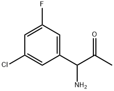 1-AMINO-1-(3-CHLORO-5-FLUOROPHENYL)PROPAN-2-ONE Structure