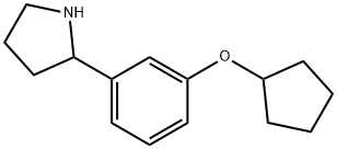 3-CYCLOPENTYLOXY-1-PYRROLIDIN-2-YLBENZENE Structure