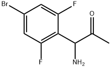 1-AMINO-1-(4-BROMO-2,6-DIFLUOROPHENYL)ACETONE Structure