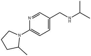 3-Pyridinemethanamine, N-(1-methylethyl)-6-(2-methyl-1-pyrrolidinyl)- Structure