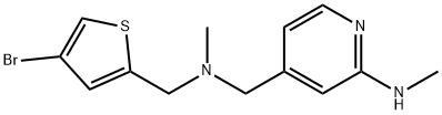4-({[(4-bromothiophen-2-yl)methyl](methyl)amino}methyl)-N-methylpyridin-2-amine 구조식 이미지