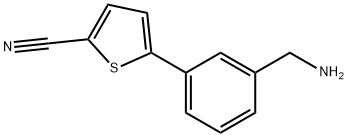 5-[3-(aminomethyl)phenyl]thiophene-2-carbonitrile 구조식 이미지
