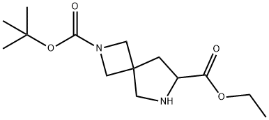 2-(tert-Butyl) 7-ethyl 2,6-diazaspiro[3.4]octane-2,7-dicarboxylate 구조식 이미지
