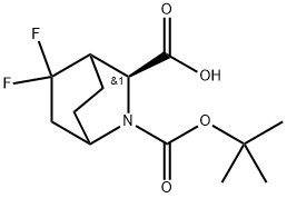Racemic-(1S,3S,4S)-2-(Tert-Butoxycarbonyl)-5,5-Difluoro-2-Azabicyclo[2.2.2]Octane-3-Carboxylic Acid Structure