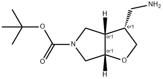 Racemic-(3R,3aS,6aS)-tert-butyl 3-(aminomethyl)tetrahydro-2H-furo[2,3-c]pyrrole-5(3H)-carboxylate Structure