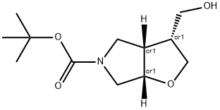 Racemic-(3R,3aS,6aS)-tert-butyl 3-(hydroxymethyl)tetrahydro-2H-furo[2,3-c]pyrrole-5(3H)-carboxylate Structure