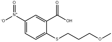 2-[(3-methoxypropyl)sulfanyl]-5-nitrobenzoic acid 구조식 이미지