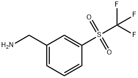 3-[(Trifluoromethyl)sulfonyl]benzylamine Structure