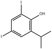 Phenol, 2,4-diiodo-6-(1-methylethyl)- Structure