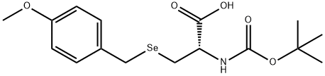 D-Alanine, N-[(1,1-dimethylethoxy)carbonyl]-3-[[(4-methoxyphenyl)methyl]seleno]- Structure