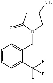 2-Pyrrolidinone, 4-amino-1-[[2-(trifluoromethyl)phenyl]methyl]- Structure