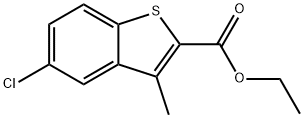 Benzo[b]thiophene-2-carboxylic acid, 5-chloro-3-methyl-, ethyl ester 구조식 이미지