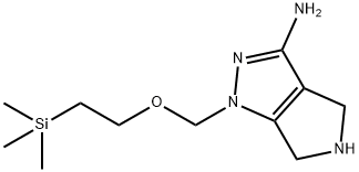 Pyrrolo[3,4-c]pyrazol-3-amine, 1,4,5,6-tetrahydro-1-[[2-(trimethylsilyl)ethoxy]methyl]- Structure