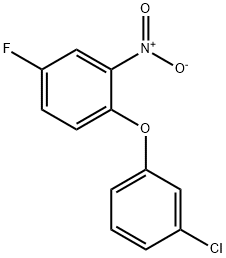 Benzene, 1-(3-chlorophenoxy)-4-fluoro-2-nitro- Structure