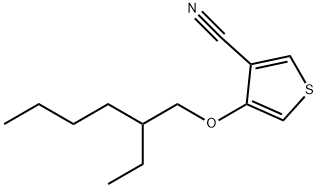 3-Thiophenecarbonitrile, 4-[(2-ethylhexyl)oxy]- Structure