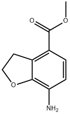 4-Benzofurancarboxylic acid, 7-amino-2,3-dihydro-, methyl ester 구조식 이미지