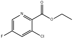 2-Pyridinecarboxylic acid, 3-chloro-5-fluoro-, ethyl ester 구조식 이미지