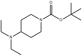 1-Piperidinecarboxylic acid, 4-(diethylamino)-, 1,1-dimethylethyl ester Structure