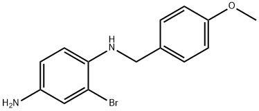 1,4-Benzenediamine, 2-bromo-N1-[(4-methoxyphenyl)methyl]- Structure