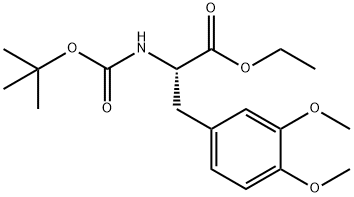 L-Tyrosine, N-[(1,1-dimethylethoxy)carbonyl]-3-methoxy-O-methyl-, ethyl ester Structure