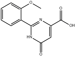 4-Pyrimidinecarboxylic acid, 1,6-dihydro-2-(2-methoxyphenyl)-6-oxo- Structure