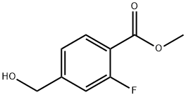 Benzoic acid, 2-fluoro-4-(hydroxymethyl)-, methyl ester Structure