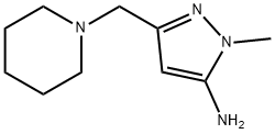 1-methyl-3-(piperidin-1-ylmethyl)-1H-pyrazol-5-amine Structure