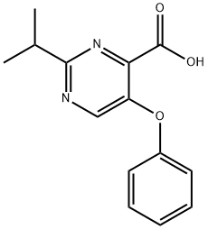 4-Pyrimidinecarboxylic acid, 2-(1-methylethyl)-5-phenoxy- Structure