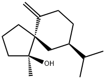 Spiro[4.5]decan-1-ol, 1-methyl-6-methylene-9-(1-methylethyl)-, (1S,5S,9R)- Structure