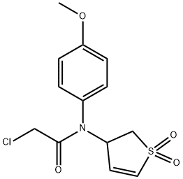 2-chloro-N-(1,1-dioxo-2,3-dihydro-1lambda6-thiophen-3-yl)-N-(4-methoxyphenyl)acetamide Structure