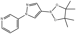 3-[4-(Tetramethyl-1,3,2-dioxaborolan-2-yl)-1H-pyrazol-1-yl]pyridine Structure