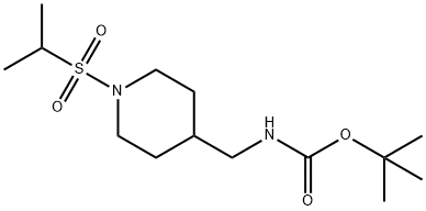 tert-Butyl [1-(isopropylsulfonyl)piperidin-4-yl]methylcarbamate Structure
