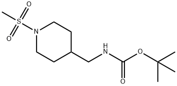 tert-Butyl [1-(methylsulfonyl)piperidin-4-yl]methylcarbamate Structure
