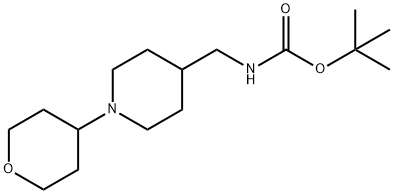 tert-Butyl [1-(tetrahydro-2H-pyran-4-yl)piperidin-4-yl]methylcarbamate Structure
