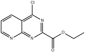 Pyrido[2,3-d]pyrimidine-2-carboxylic acid, 4-chloro-, ethyl ester Structure