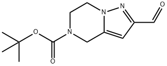 Pyrazolo[1,5-a]pyrazine-5(4H)-carboxylic acid, 2-formyl-6,7-dihydro-, 1,1-dimethylethyl ester Structure