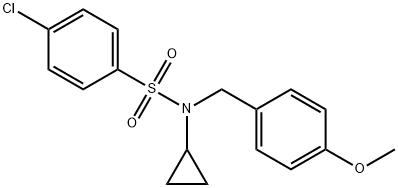 Benzenesulfonamide, 4-chloro-N-cyclopropyl-N-[(4-methoxyphenyl)methyl]- Structure