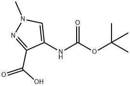 4-[(tert-butoxycarbonyl)amino]-1-methyl-1H-pyrazole-3-carboxylic acid Structure