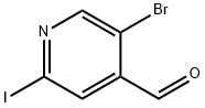 4-Pyridinecarboxaldehyde, 5-bromo-2-iodo- Structure