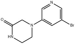 4-(5-Bromo-3-pyridinyl)-2-piperazinone Structure