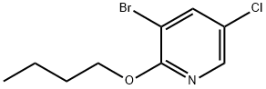 Pyridine, 3-bromo-2-butoxy-5-chloro- Structure