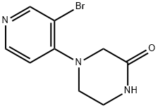 2-Piperazinone, 4-(3-bromo-4-pyridinyl)- Structure