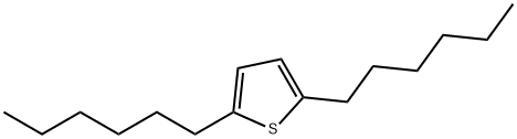 Thiophene, 2,5-dihexyl- Structure