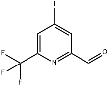 2-Pyridinecarboxaldehyde, 4-iodo-6-(trifluoromethyl)- Structure